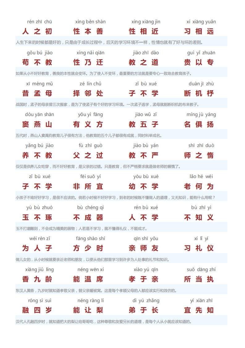 三字经翻译版
